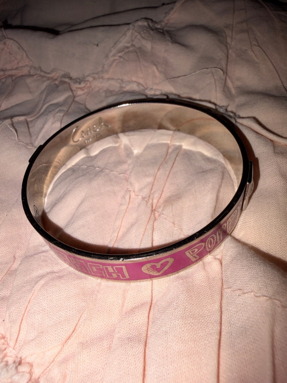 Early 2000s Coach Poppy Heart Bracelet - Picture 3 of 4